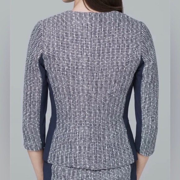 🔥NeW🔥 NWT White House Black Market Tweed & Faux Pearl Jacket - Sz 6 - Picture 4 of 16